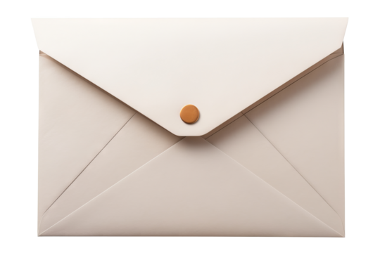 Opened envelope top view PNG with transparent background for digital designs and stationery mockups