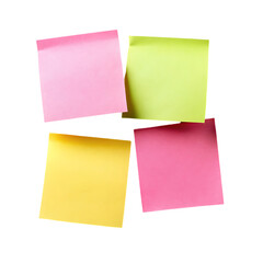 Fototapeta premium a few sticky notes on transparent background