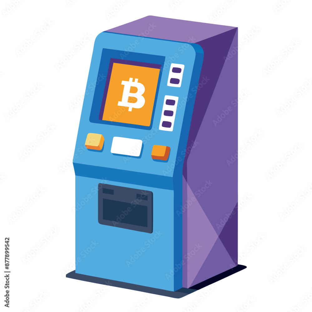 Poster atm machine in a white setting