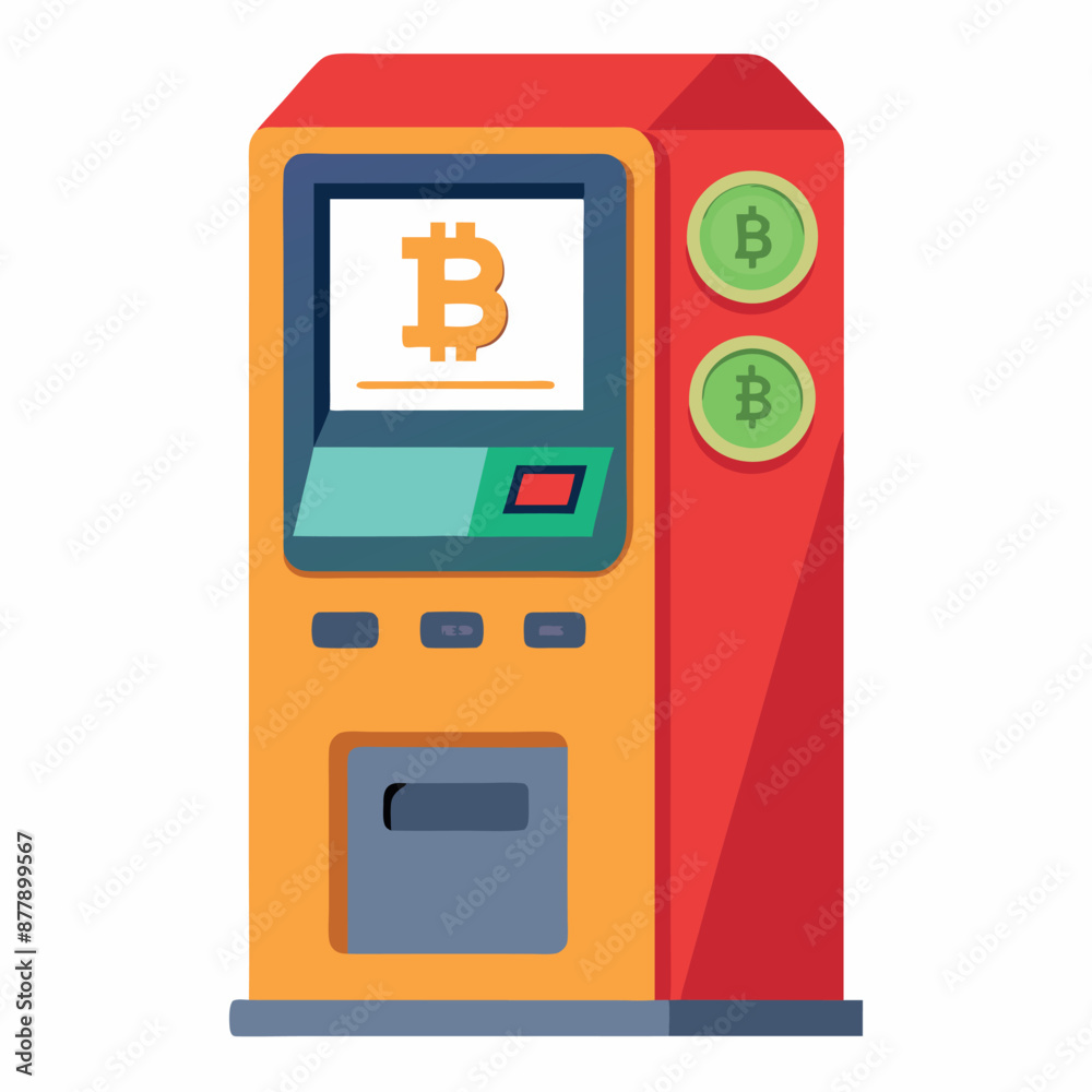 Poster atm machine in a white setting