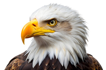 Obraz premium Bald Eagle isolated on a translucent background