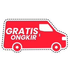 BLIND VAN SHIPING DELIVERY GRATIS ONGKIR OUTLINE DASHED