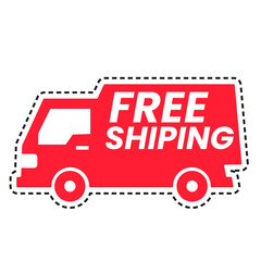 sticker  truck free shiping with outline dashed