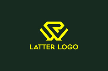 Creative , luxury, monogram, R W Latter logo design	