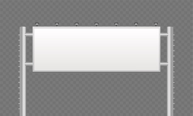 Empty Billboard Mockup For Advertising And Marketing Design Presentations, With Blank Space For Insertion Graphics