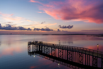 Beautiful July sunset on Mobile Bay