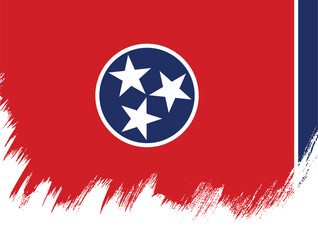 Flag of the state of Tennessee. The United States of America