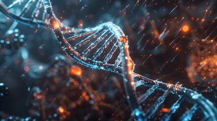 modification by scientists biology backdrops,DNA double helix with bubble background,generative ai