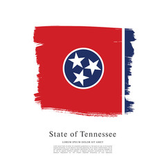 Flag of the state of Tennessee. The United States of America