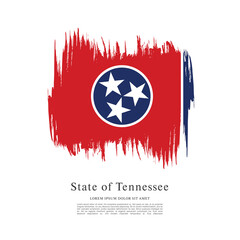 Flag of the state of Tennessee. The United States of America