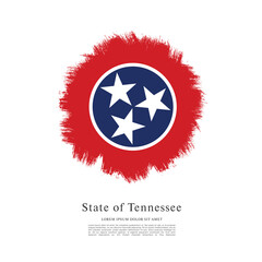 Flag of the state of Tennessee. The United States of America