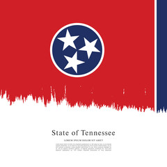 Flag of the state of Tennessee. The United States of America