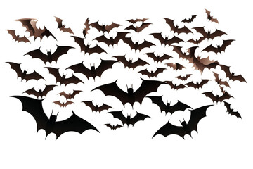 Naklejka premium Spooky halloween bat and bats illustration in PNG style with transparent background for halloween decor and seasonal designs