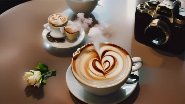 chocolate mousse coffee ,generative ai