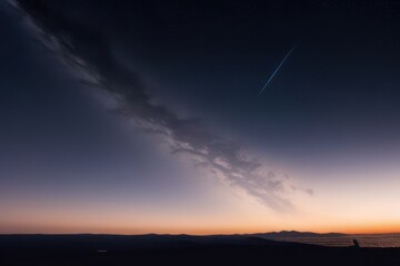 Obraz premium night sky with moon and stars 