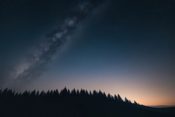 Obraz premium night sky with moon and stars 