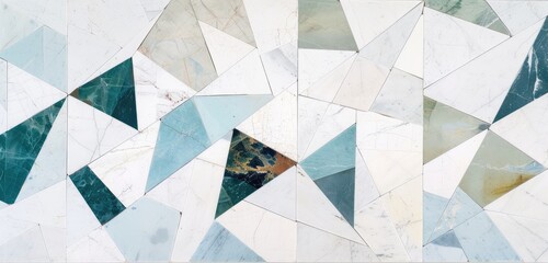 Abstract Geometric Marble Tiles Design Background