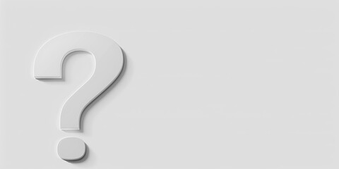 Naklejka premium White question mark design white background
