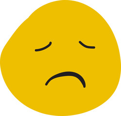 Sad Expression Hand-Drawn Emoticon