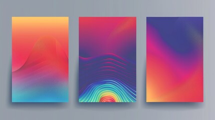 Naklejka premium Vibrant Geometric Poster Background for Creative Projects Generative AI