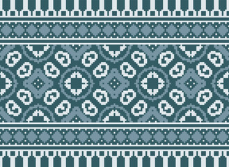 Fototapeta premium Tribal striped seamless pattern. Aztec geometric black-white background. Can be used in fabric design for clothes, accessories, decorative paper, wrapping,