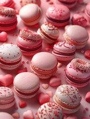 Fototapeta premium Superbe photo de macarons de couleurs