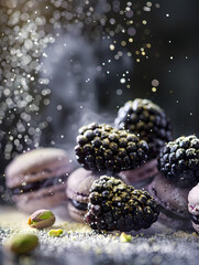 Superbe photo de macarons de couleurs