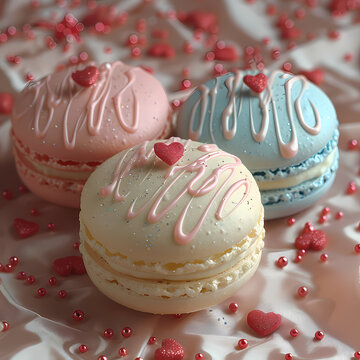 Superbe photo de macarons de couleurs