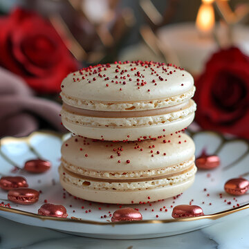 Superbe photo de macarons de couleurs