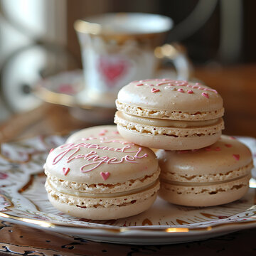 Superbe photo de macarons de couleurs