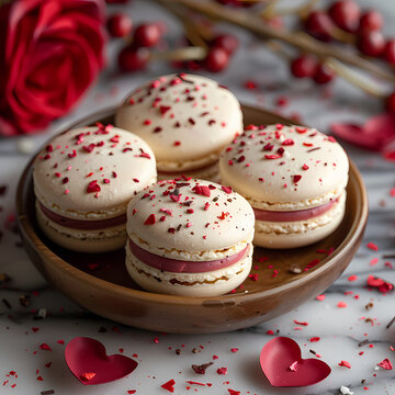 Superbe photo de macarons de couleurs