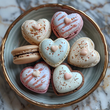 Superbe photo de macarons de couleurs