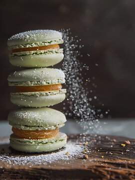 Superbe photo de macarons de couleurs