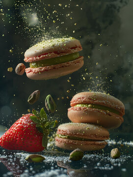 Superbe photo de macarons de couleurs