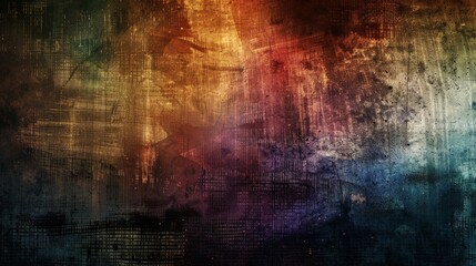 Obraz premium An abstract background with layered textures and rich colors, giving a sense of depth and complexity