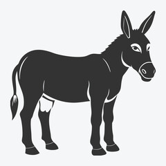 Stunning Donkey Silhouette Vector - Perfect for Your Design Projects
