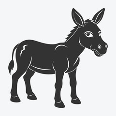 Stunning Donkey Silhouette Vector - Perfect for Your Design Projects