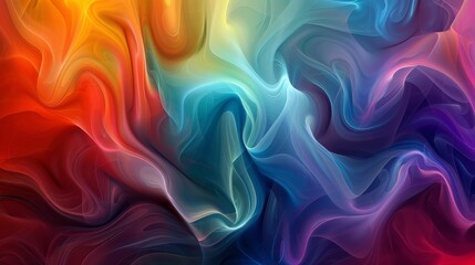 Obraz premium An abstract depiction of emotions, with intense colors and dynamic shapes conveying feelings of joy, anger, or sorrow