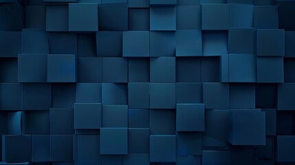 Dark Blue Squares Design for Business Presentation Background Generative AI