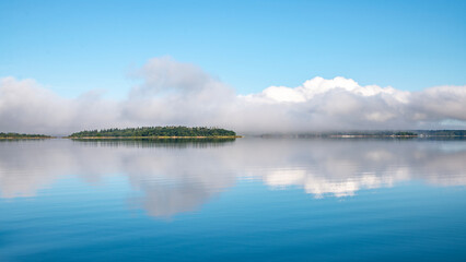 Fototapeta premium Landscape of the archipelago in gulf of bothnian bay in east coast in Sweden
