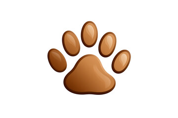 Fototapeta premium Paw print icon PNG with transparent background for pet-themed designs and digital artwork