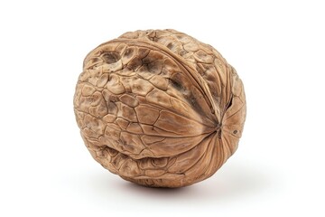 Closeup of a whole walnut shell.