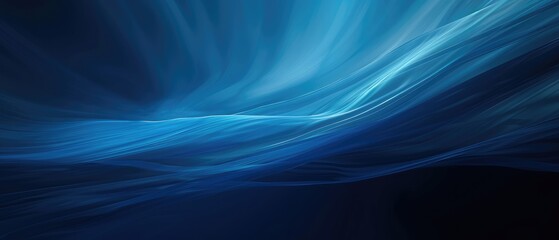 Fototapeta premium Abstract Blue Wave on Dark Background
