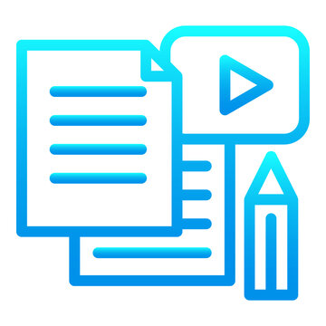 icon file and folder otline gradient