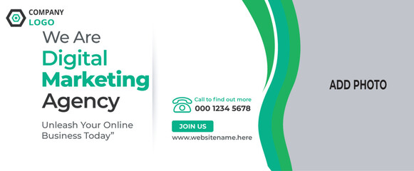 digital marketing agency social media post cover or banner
