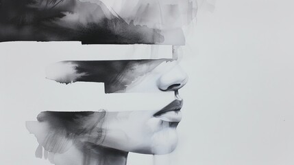 Innovative watercolor gallery featuring avant-garde art styles, combining experimental techniques and unconventional compositions to challenge traditional norms