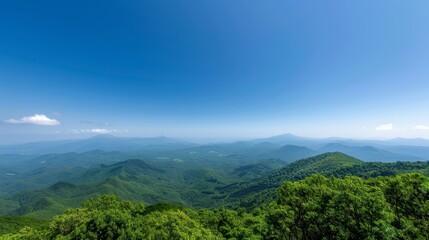 Outdoor holiday view from a scenic overlook, pristine nature and clear blue skies, offering an inviting and refreshing perspective