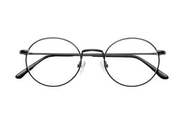 Transparent reading glasses isolated on white background, high-quality PNG image for educational, professional, and design projects