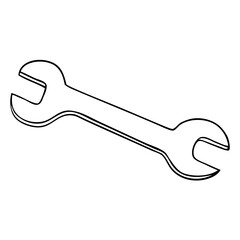 spanner line vector illustration