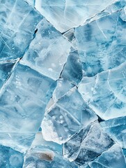 Obraz premium Frozen ice cubes and chunks